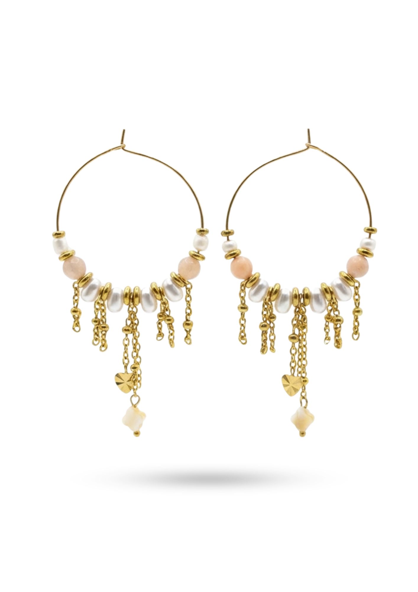 Boucles d'Oreilles Acier Inoxydable Créoles Bohème