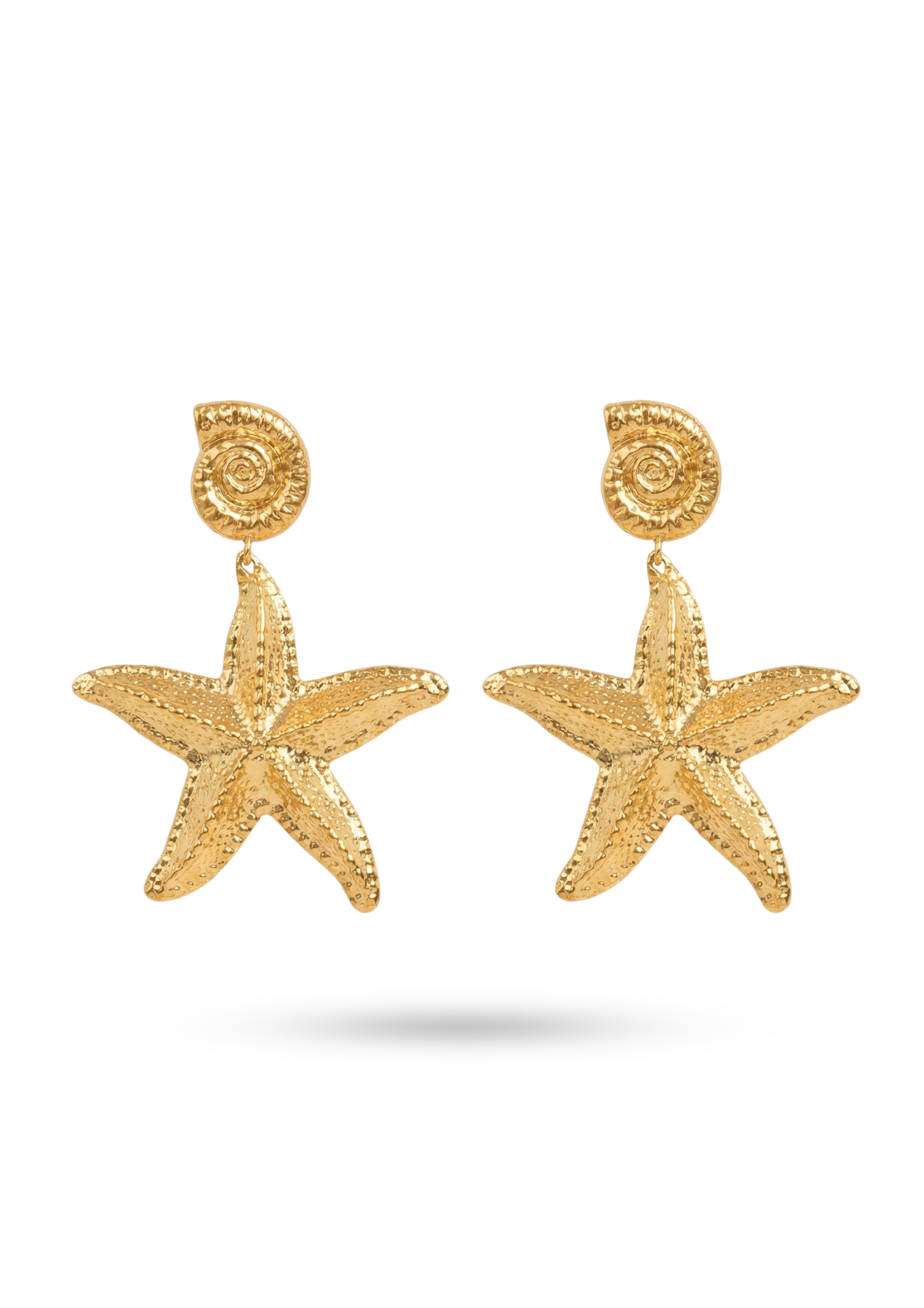 Boucles d'Oreilles Acier Inoxydable Pendantes Étoile de Mer