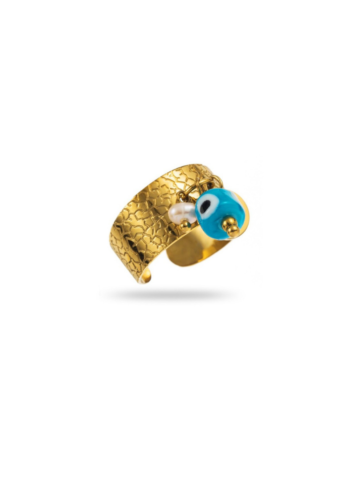 Bague Breloque Œil Chance pas cher
