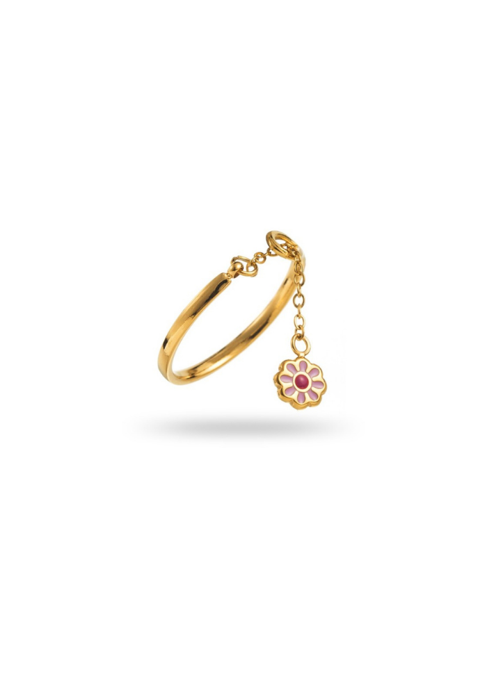 Bague Breloque rose Fleur