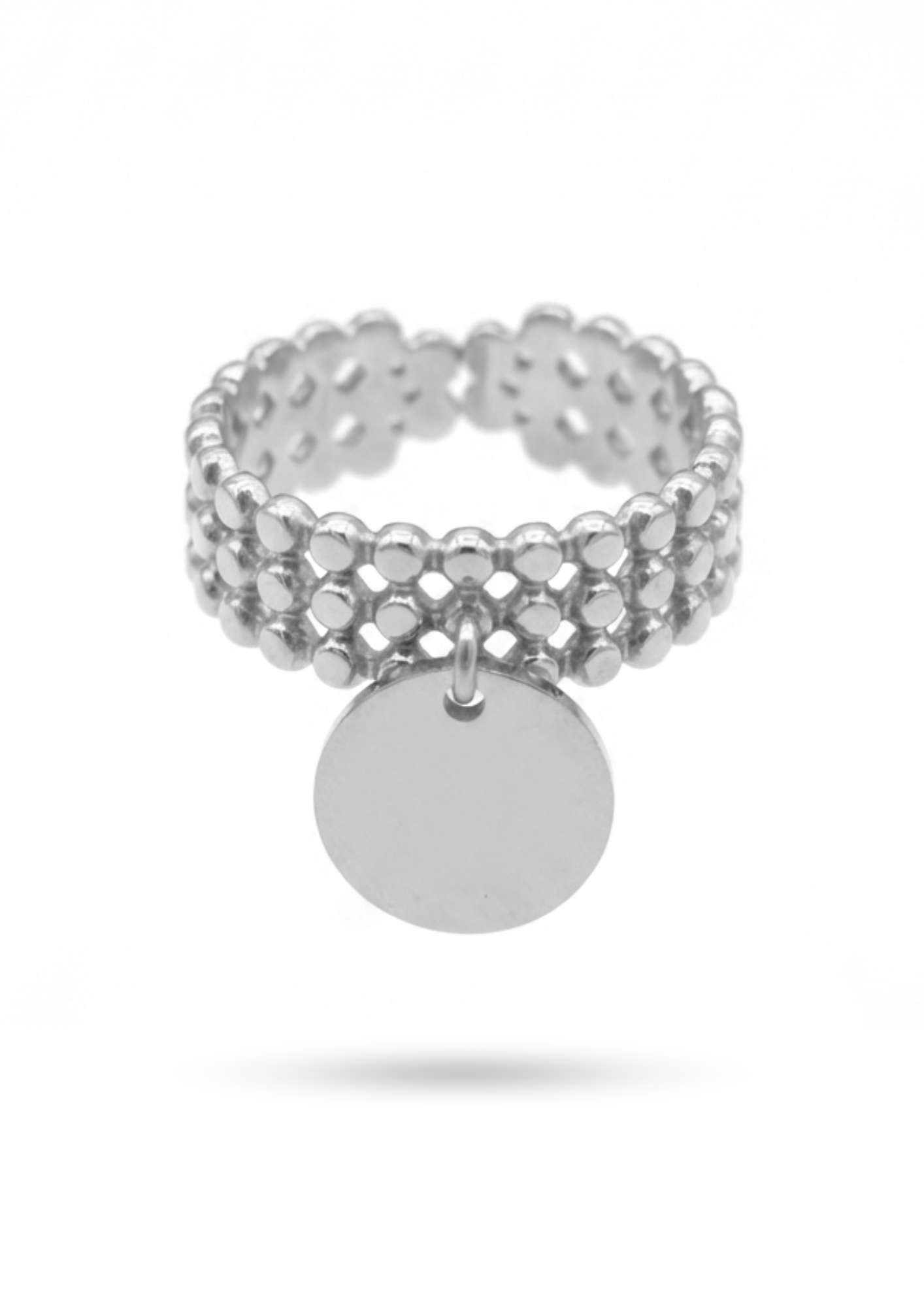 Bague Breloque Pampille Ronde