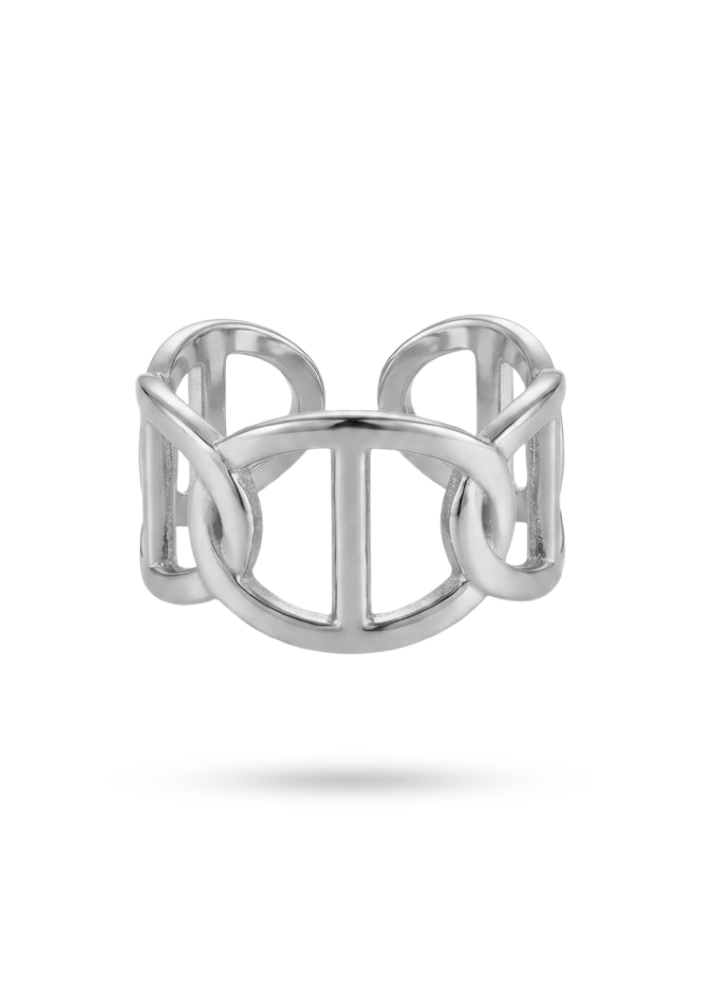 Bague Acier Inoxydable Maille Marine