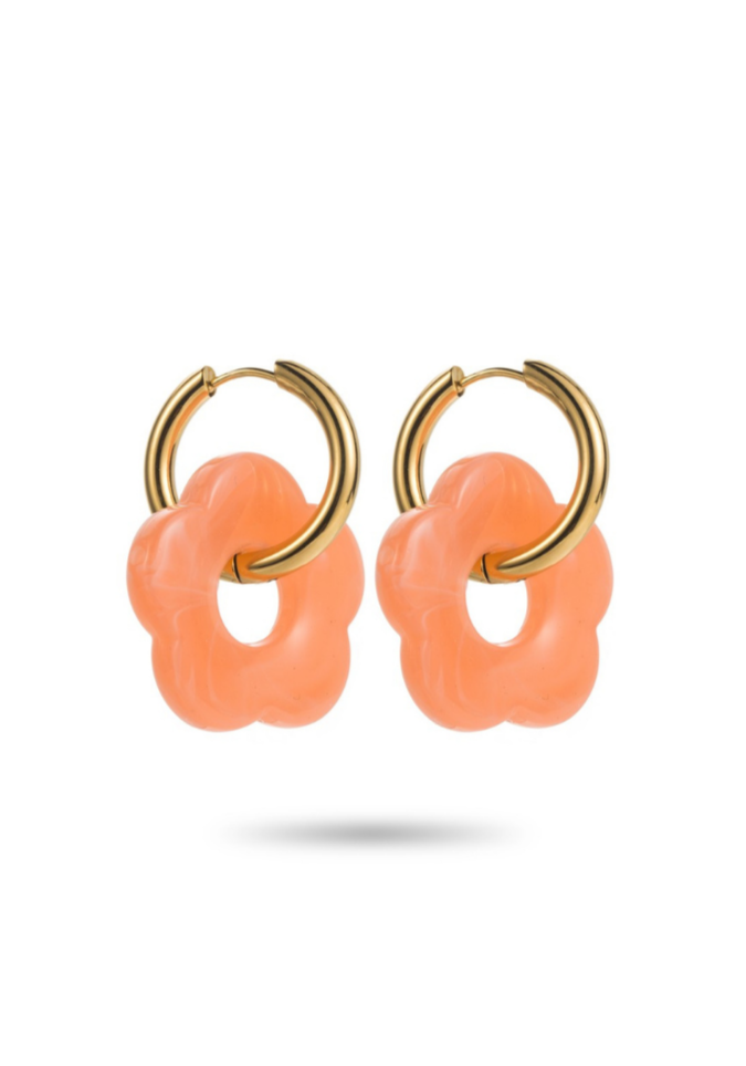 Boucles d'Oreilles Créoles Fleur