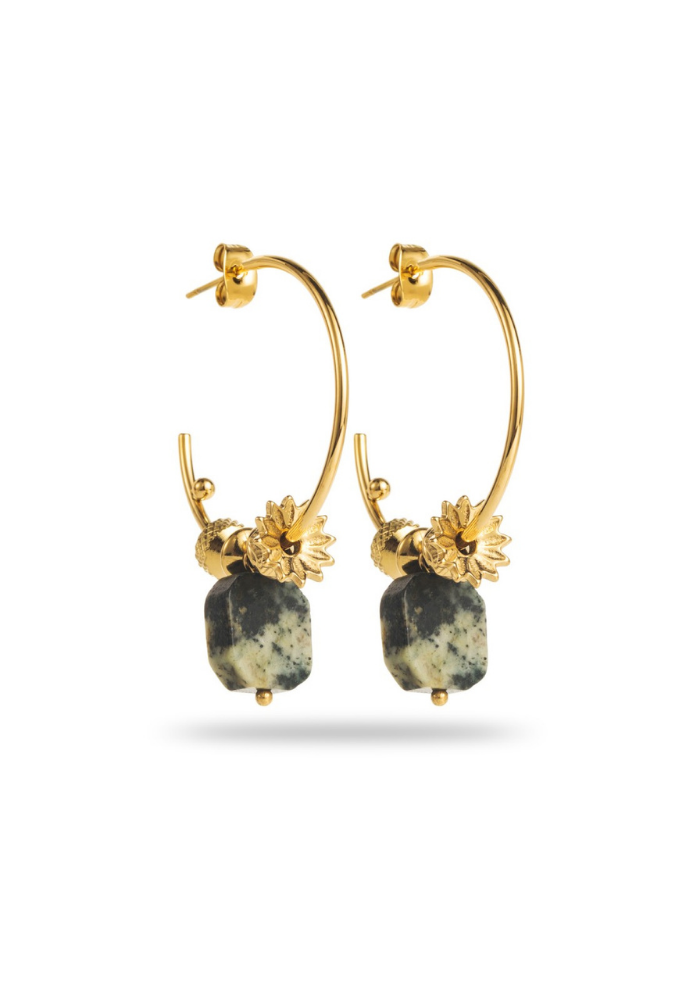 Boucles d'Oreilles Acier Inoxydable créoles Calie