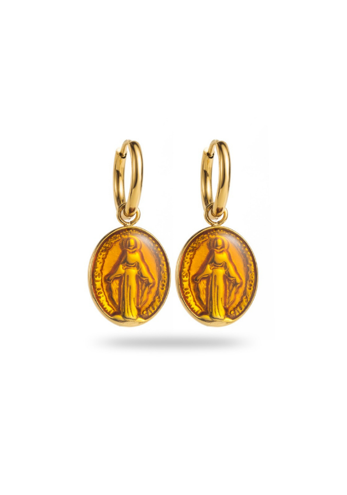 Boucles d'Oreilles Acier Inoxydable Chrétienne