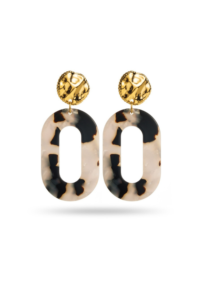 Boucles d'Oreilles Acier Inoxydable Ovale
