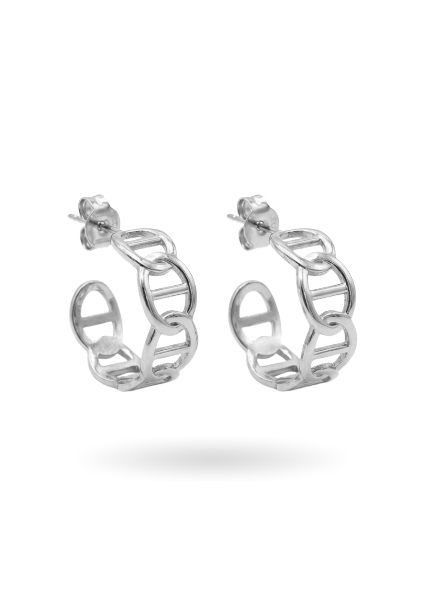 Boucles d'Oreilles Acier Inoxydable Créoles Ovale