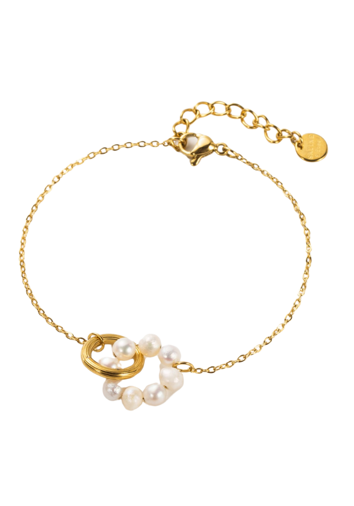 Bracelet Acier Inoxydable perle naturelle