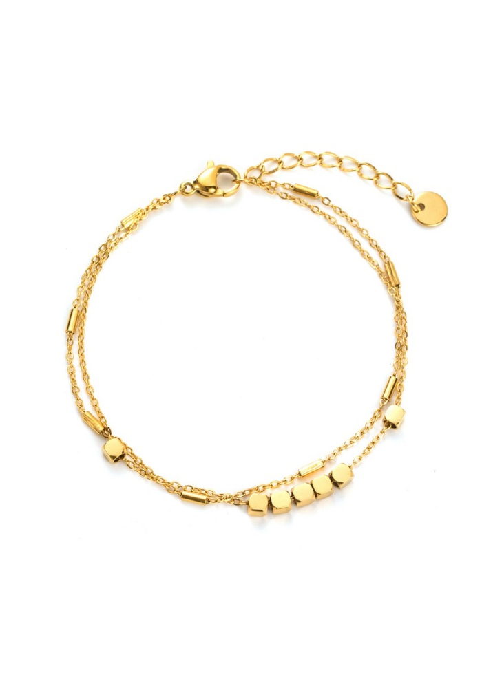 Bracelet Acier Inoxydable Double Chaîne