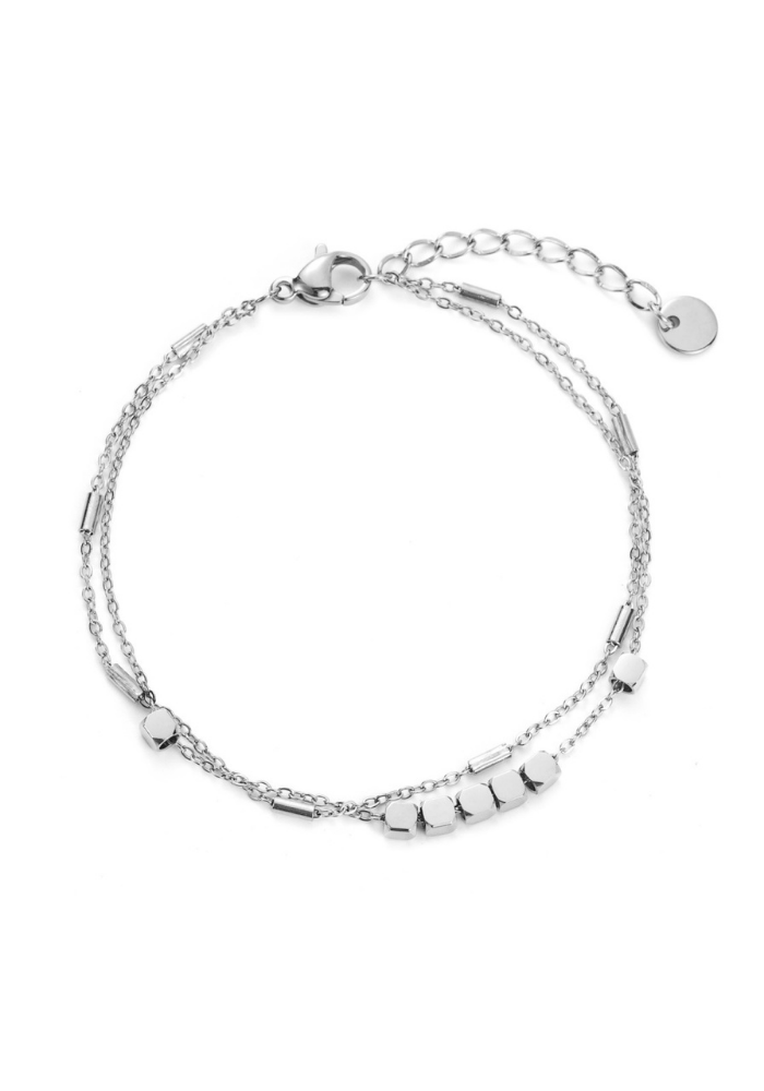 Bracelet Acier Inoxydable Double Chaîne