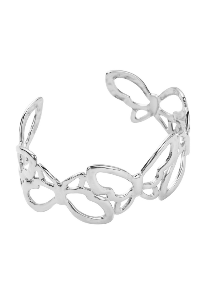 Bracelet Manchette Acier Inoxydable Papillon