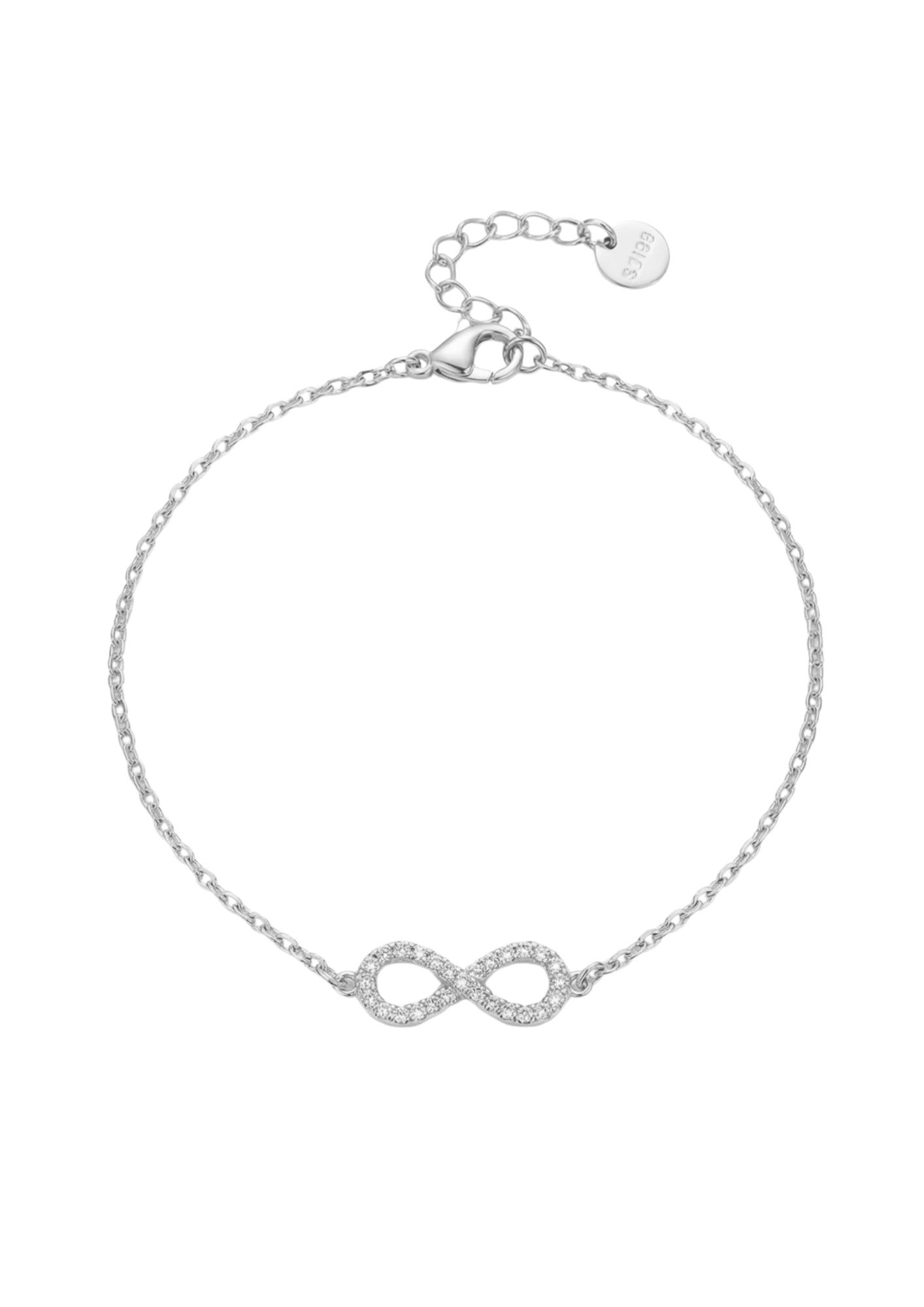 Bracelet Acier Inoxydable Infini Strass