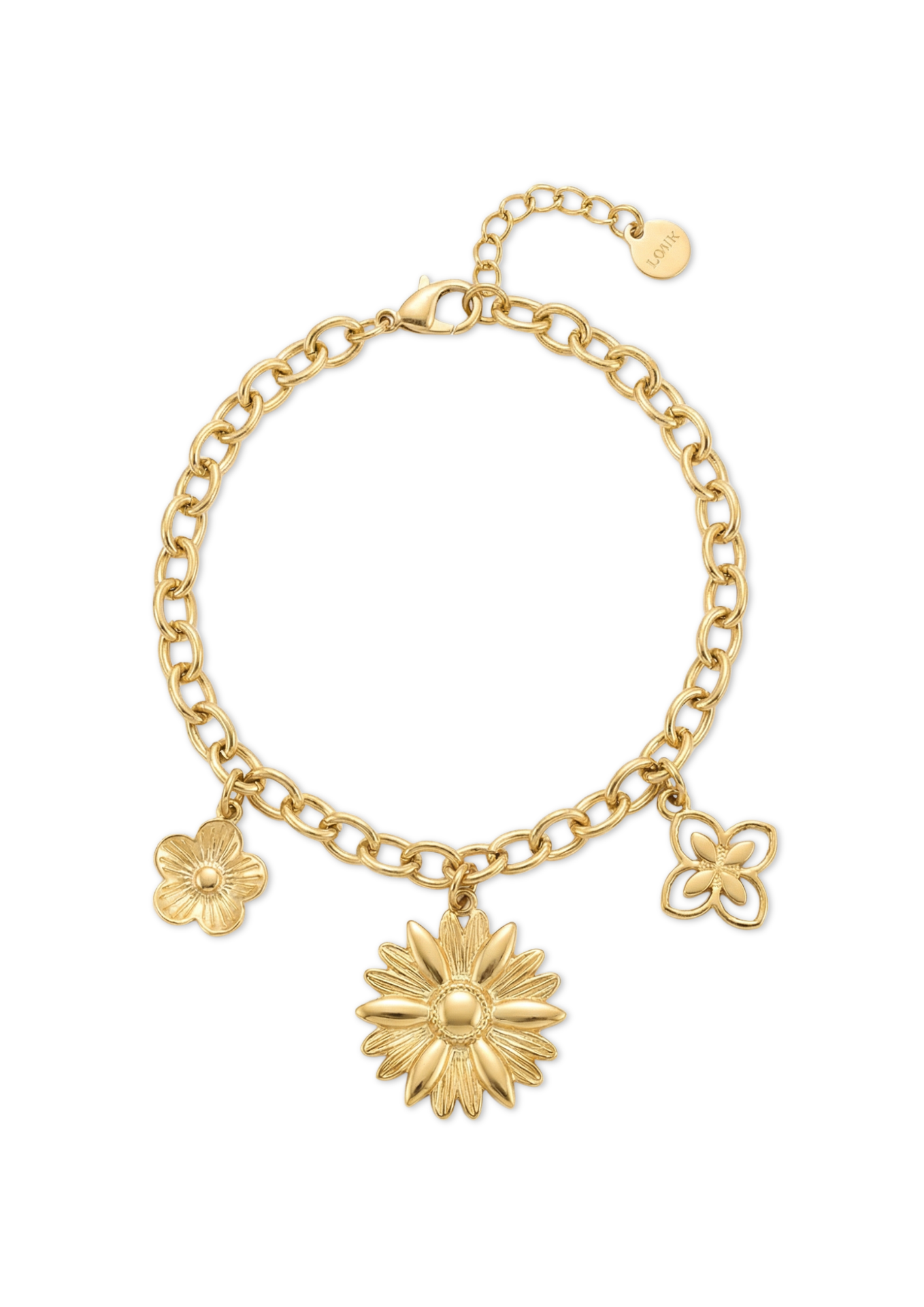 Bracelet Charms Triple Fleur