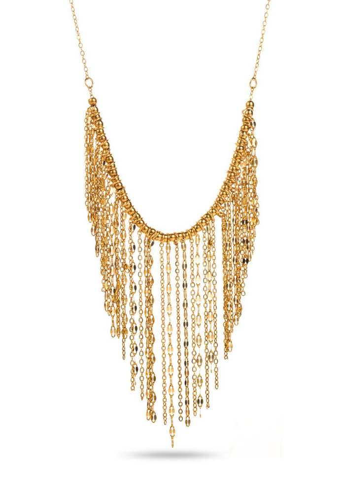 Collier Acier Inoxydable Franges