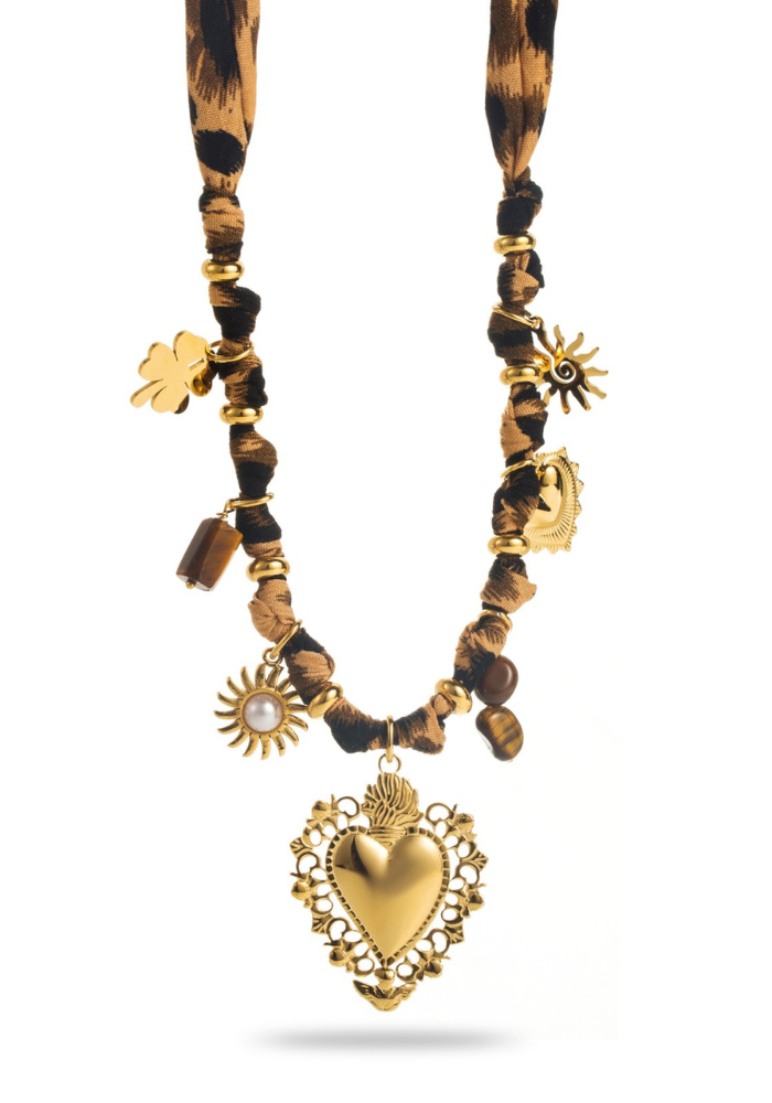 Collier Charms Léopard