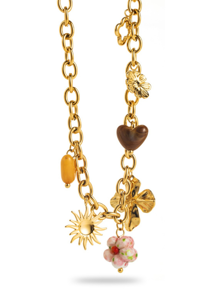 Collier Charms Fleuri