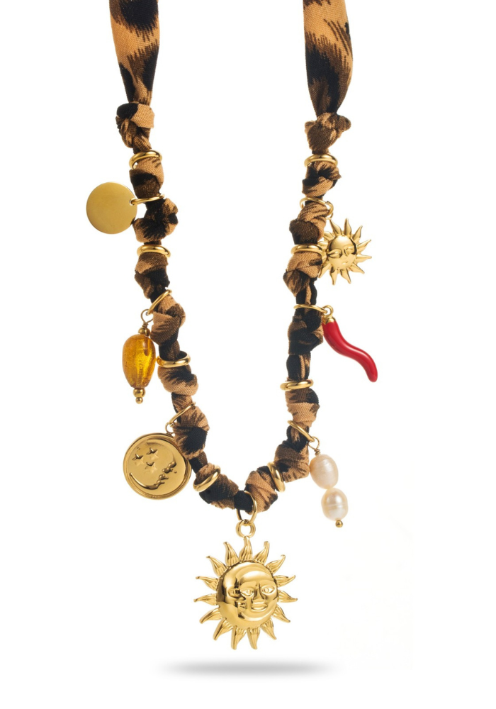 Collier Charms Tissu