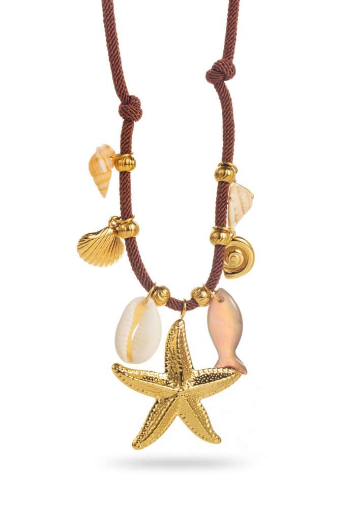 Collier Corde Charms Étoile de Mer