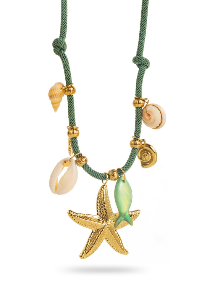 Collier Corde Charms Étoile de Mer