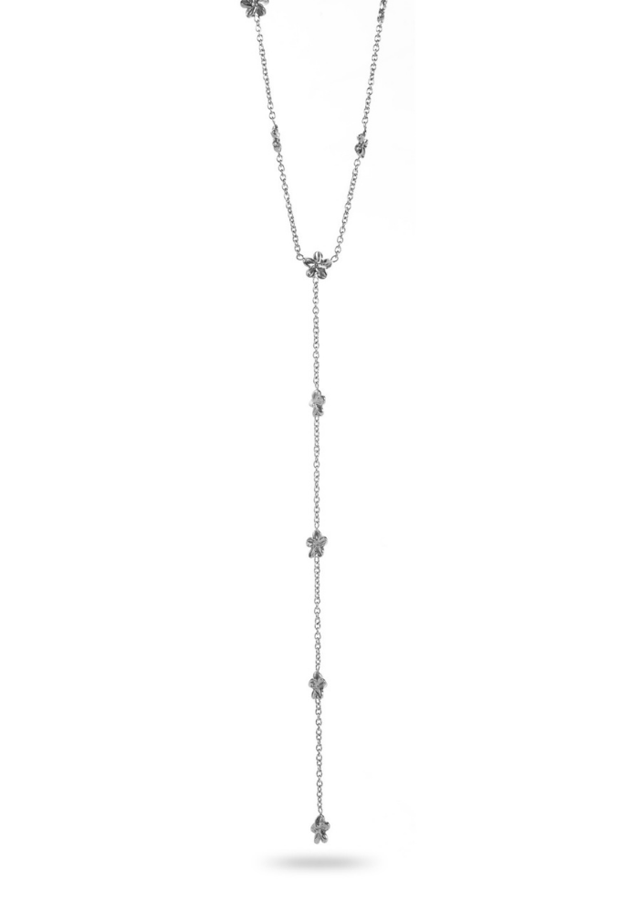 Collier Y Acier Inoxydable Fleur