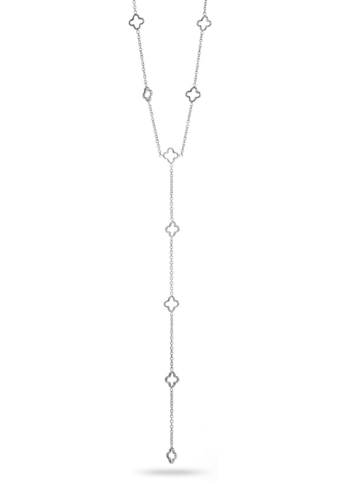 Collier Y Acier Inoxydable Trèfle