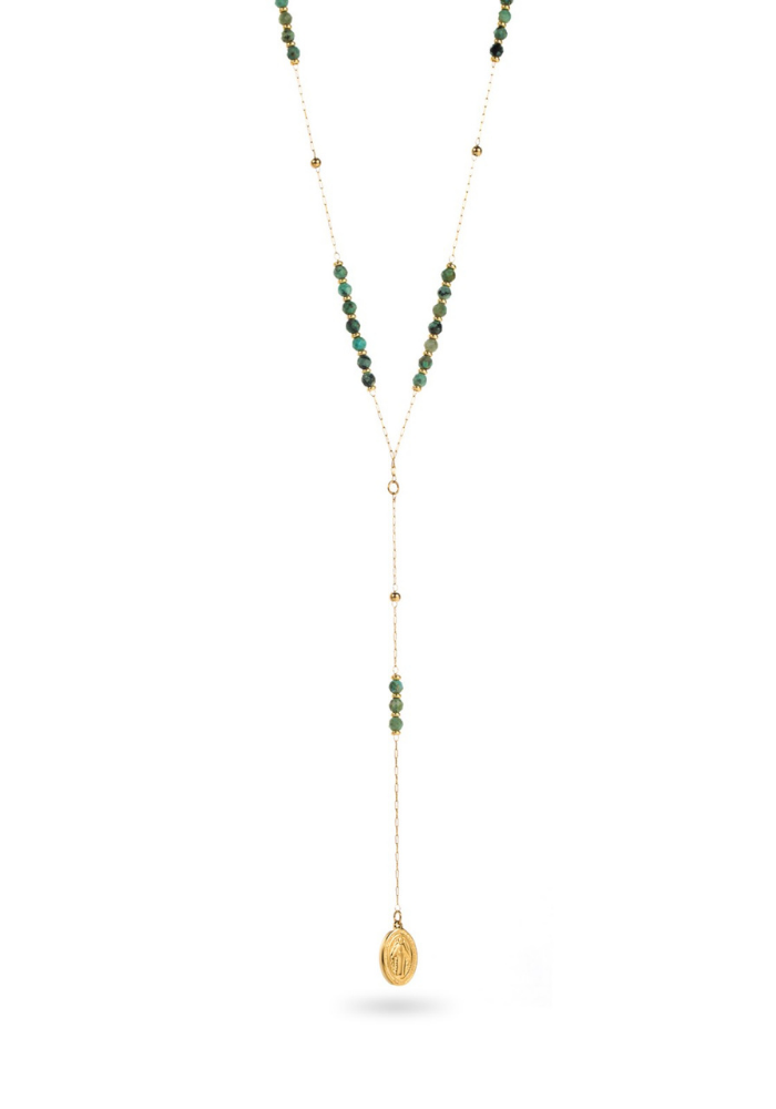 Collier Y Acier Inoxydable Vierge Marie pas cher