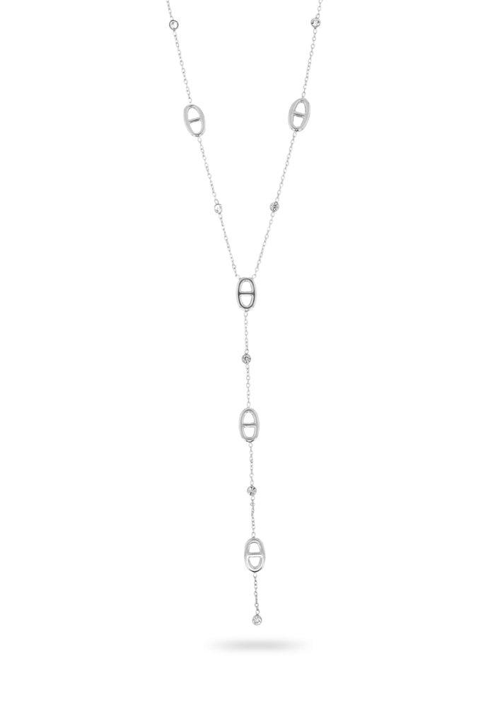 Collier Y Acier Inoxydable Ovale