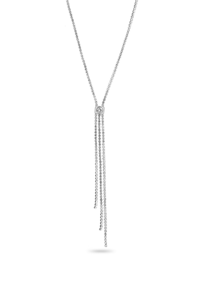 Collier Y Acier Inoxydable Strass