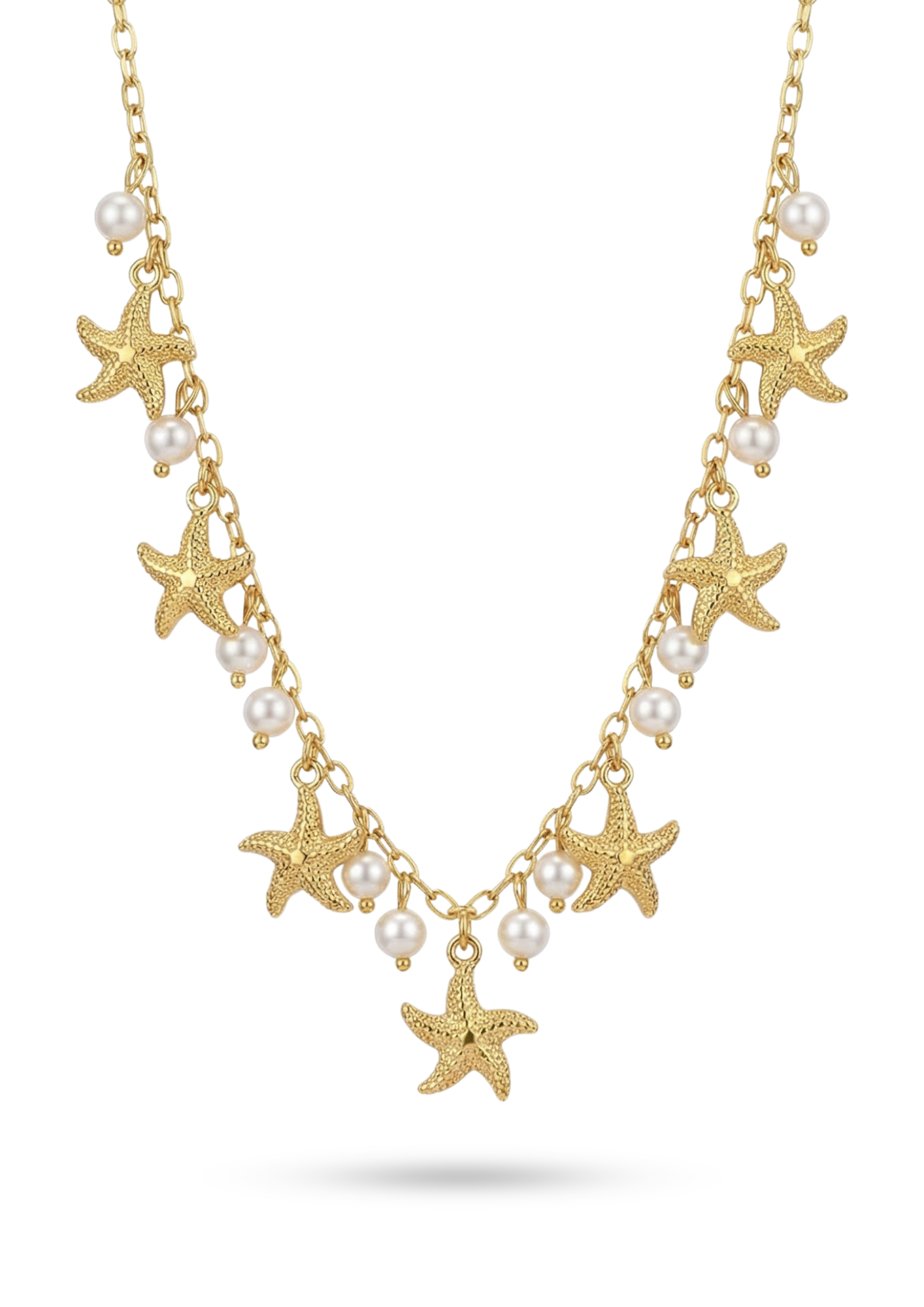Collier Charms Étoile de Mer Perles