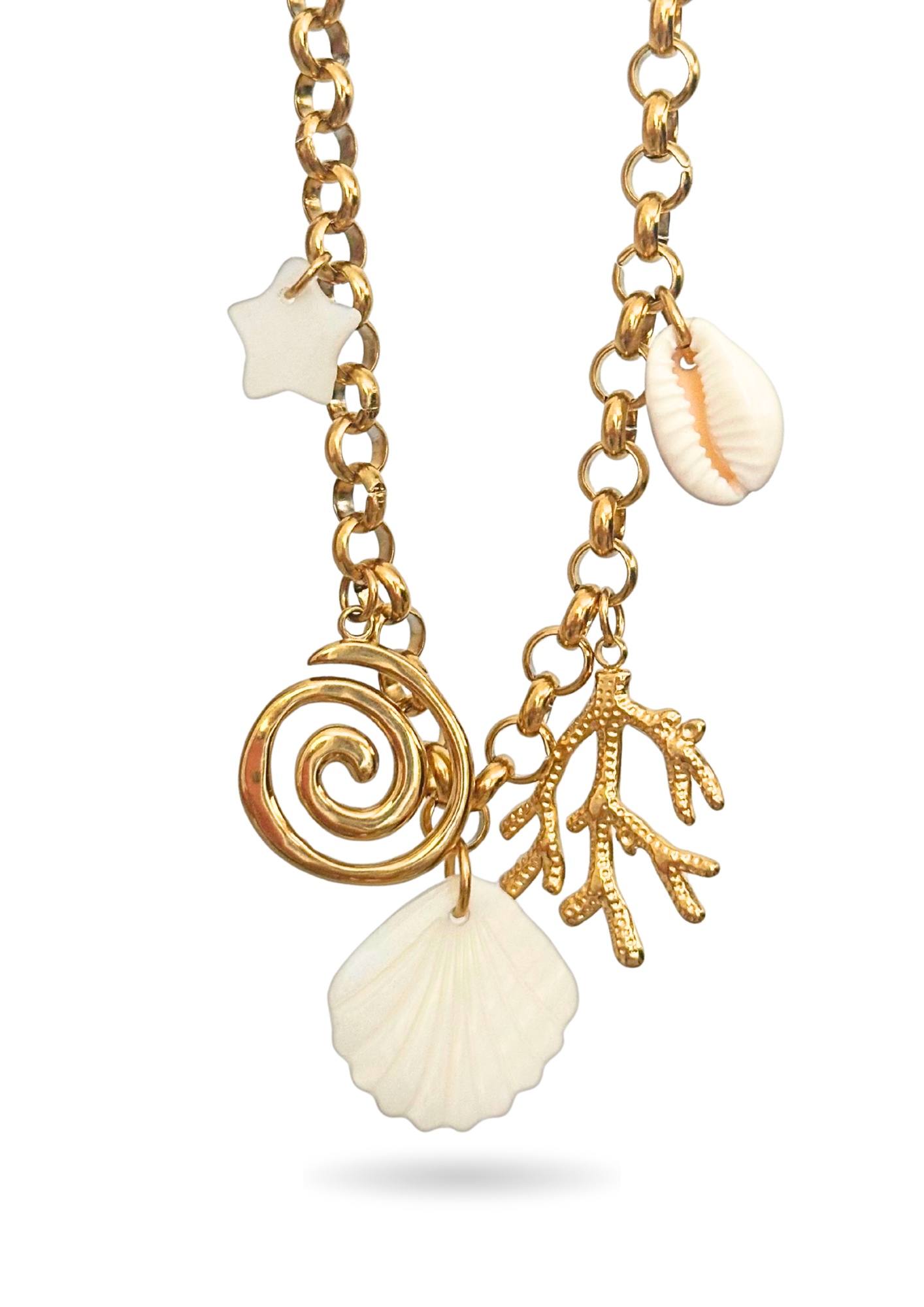 Collier Charms Coquillage Nacre
