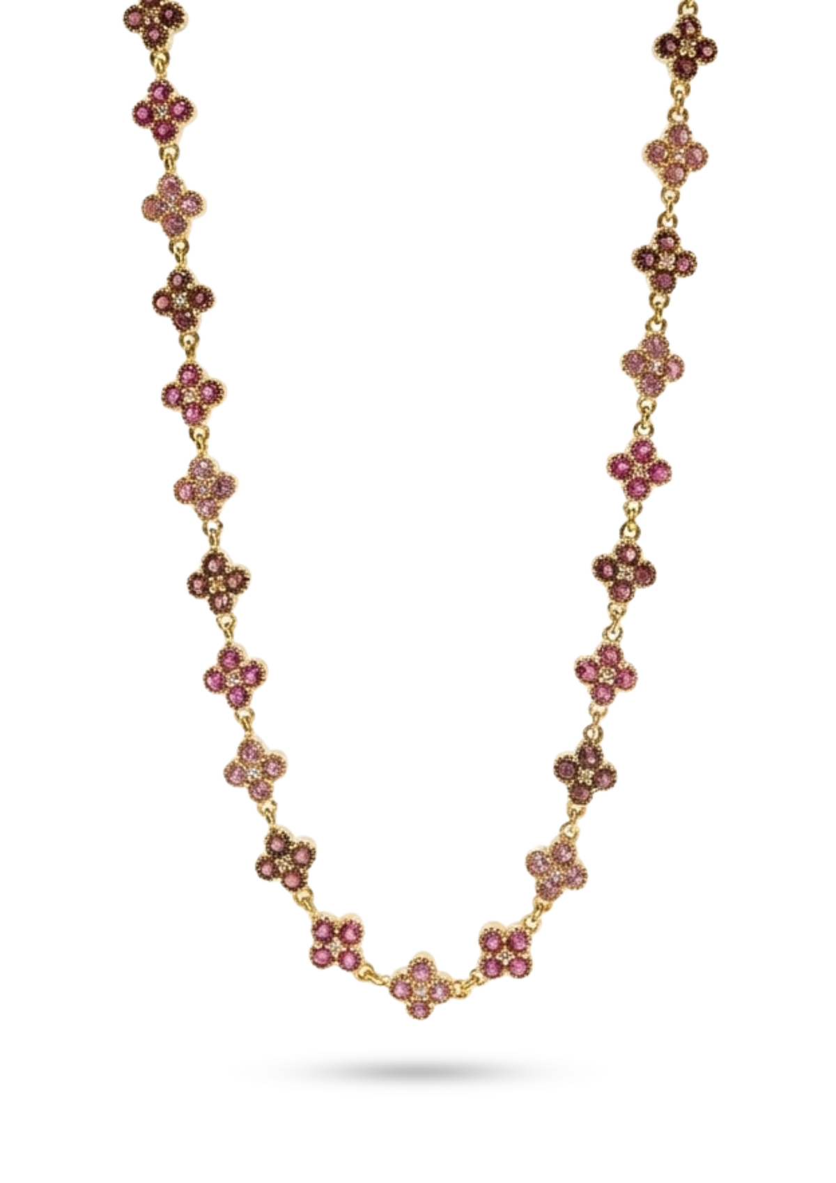 Collier Trèfle Multicolore Acier Inoxydable