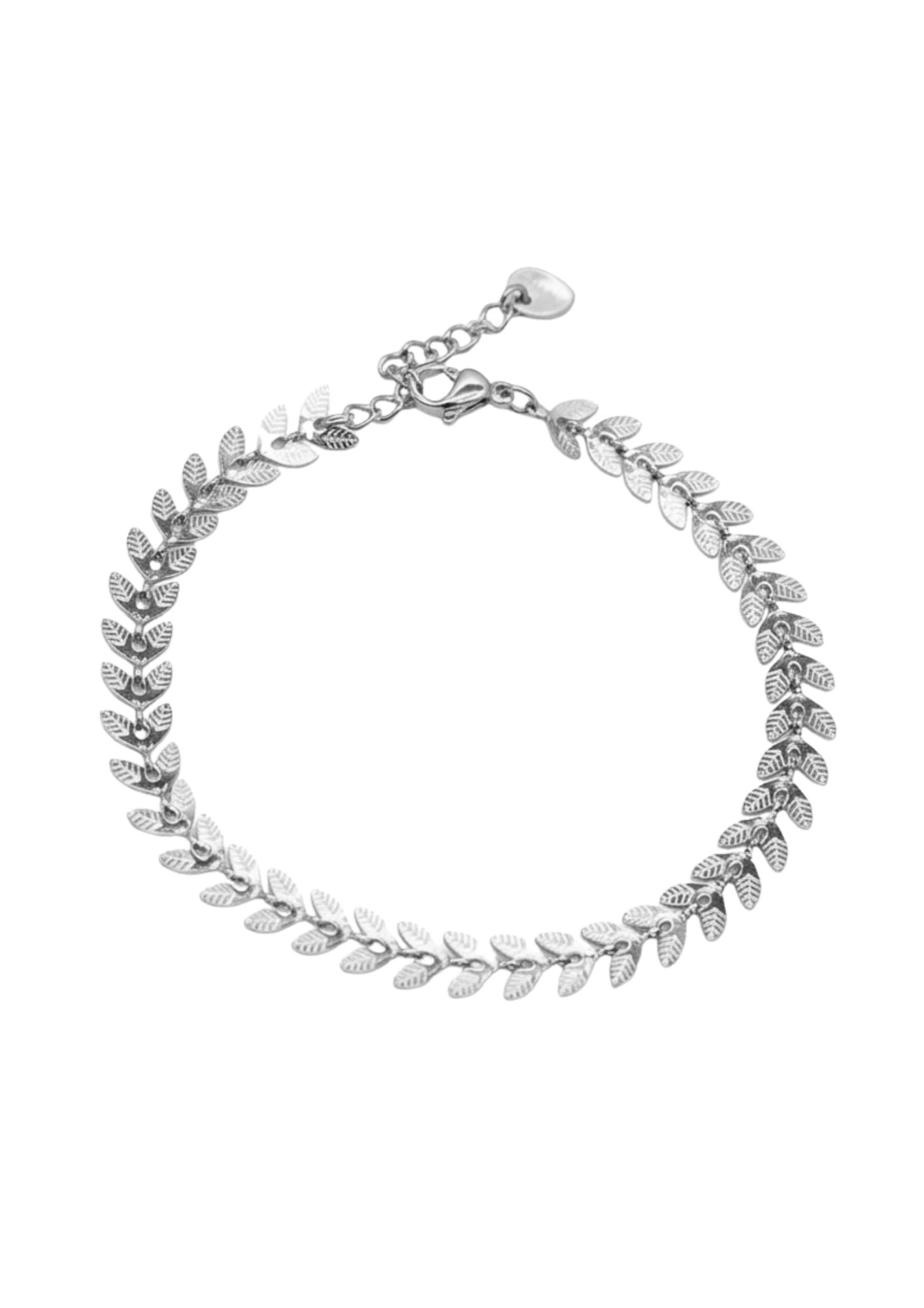 Bracelet Acier Inoxydable Feuille Laurier