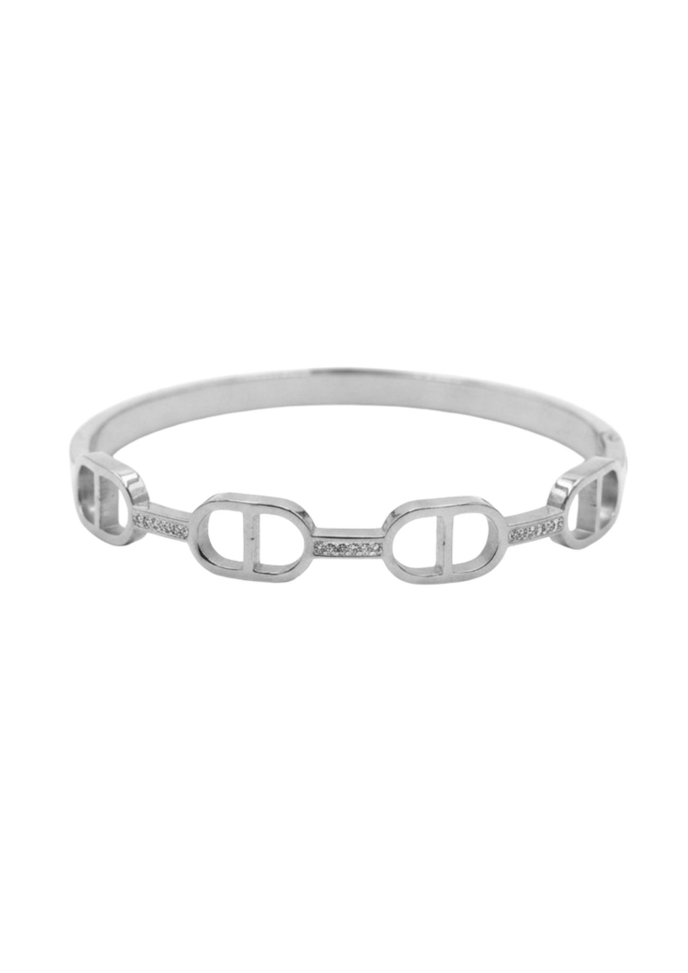 Jonc Acier Inoxydable Rigide Maille Marine