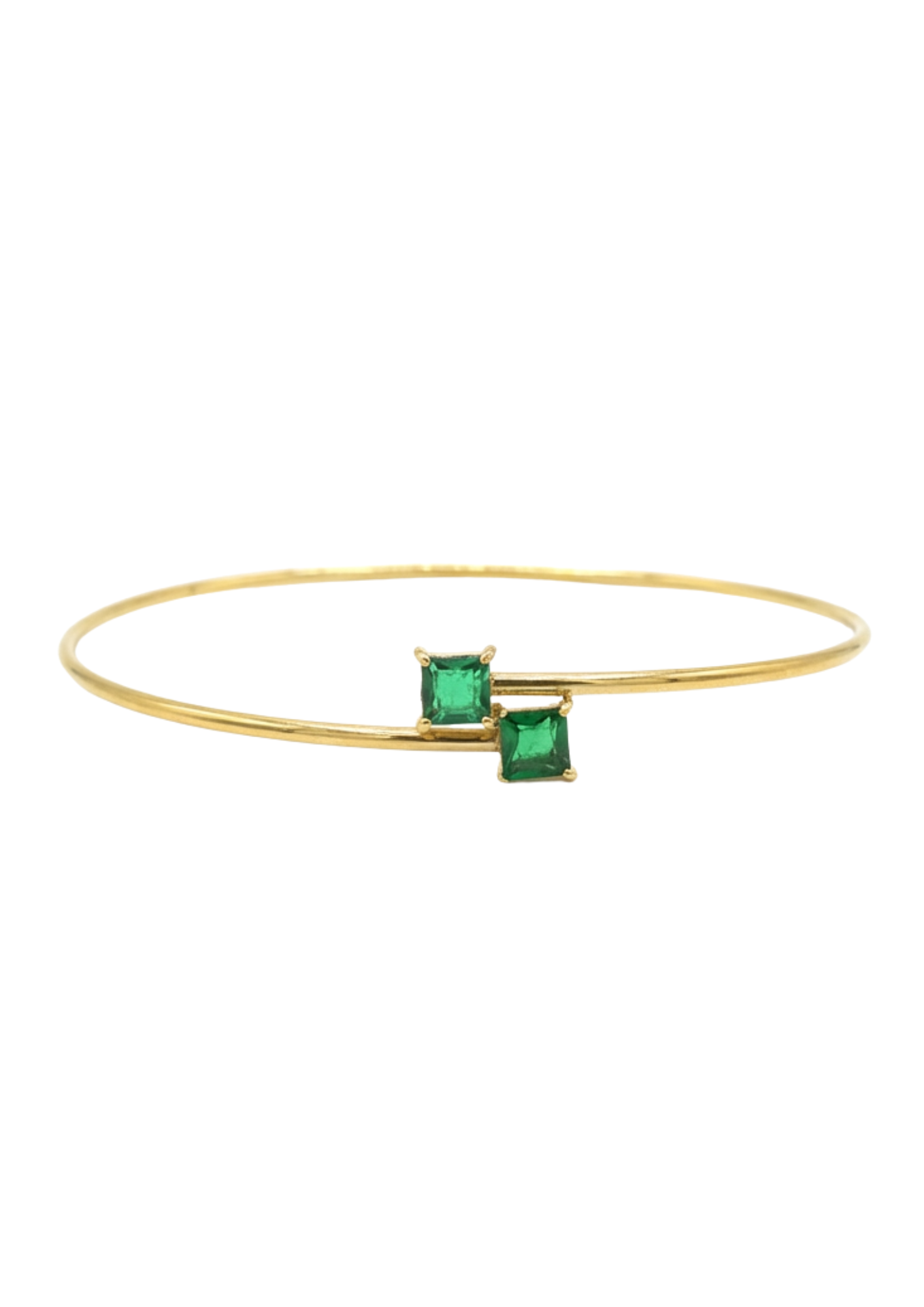 Jonc Acier Inoxydable Double Strass pas cher