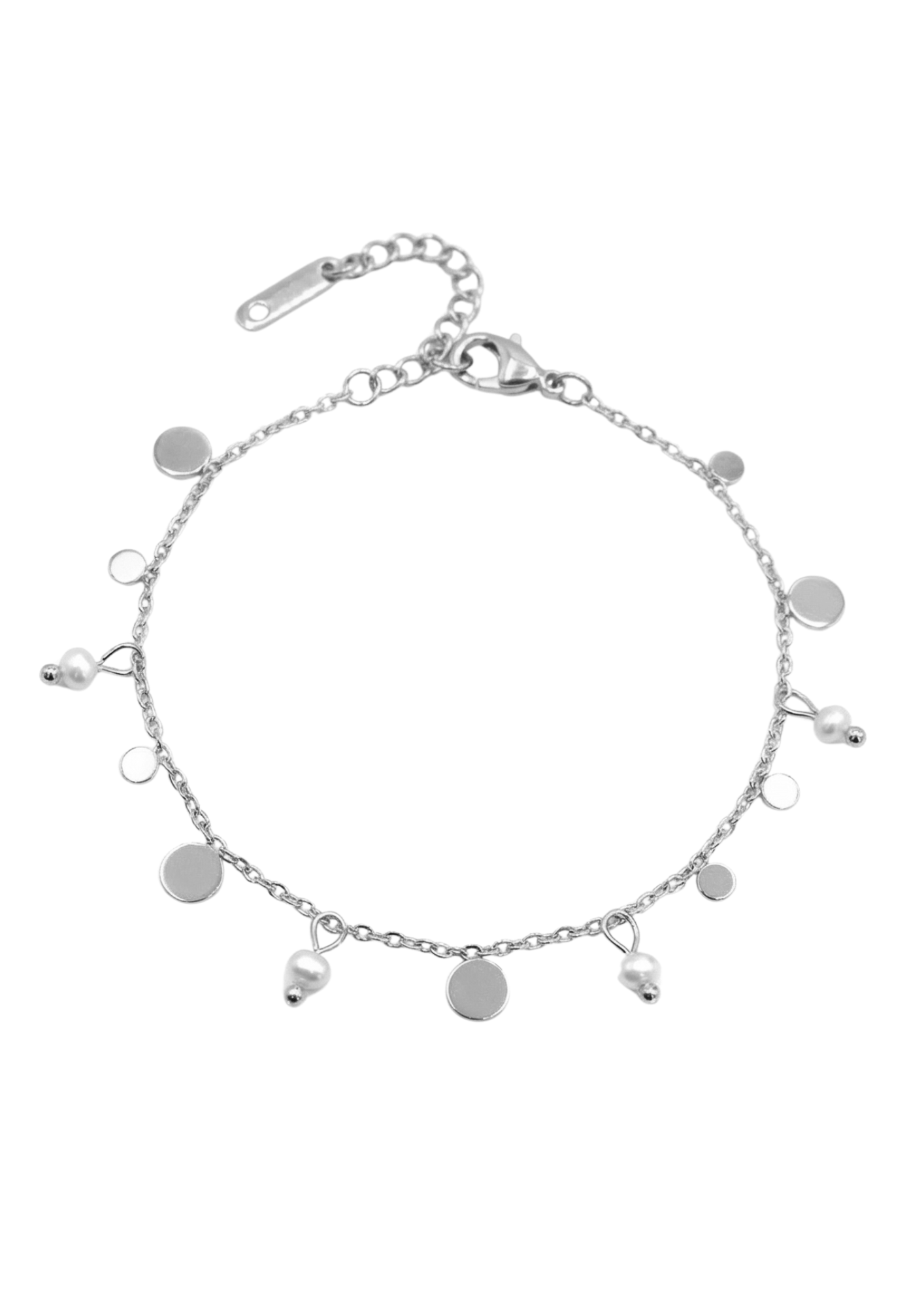 Bracelet Acier Inoxydable Pampille Perle