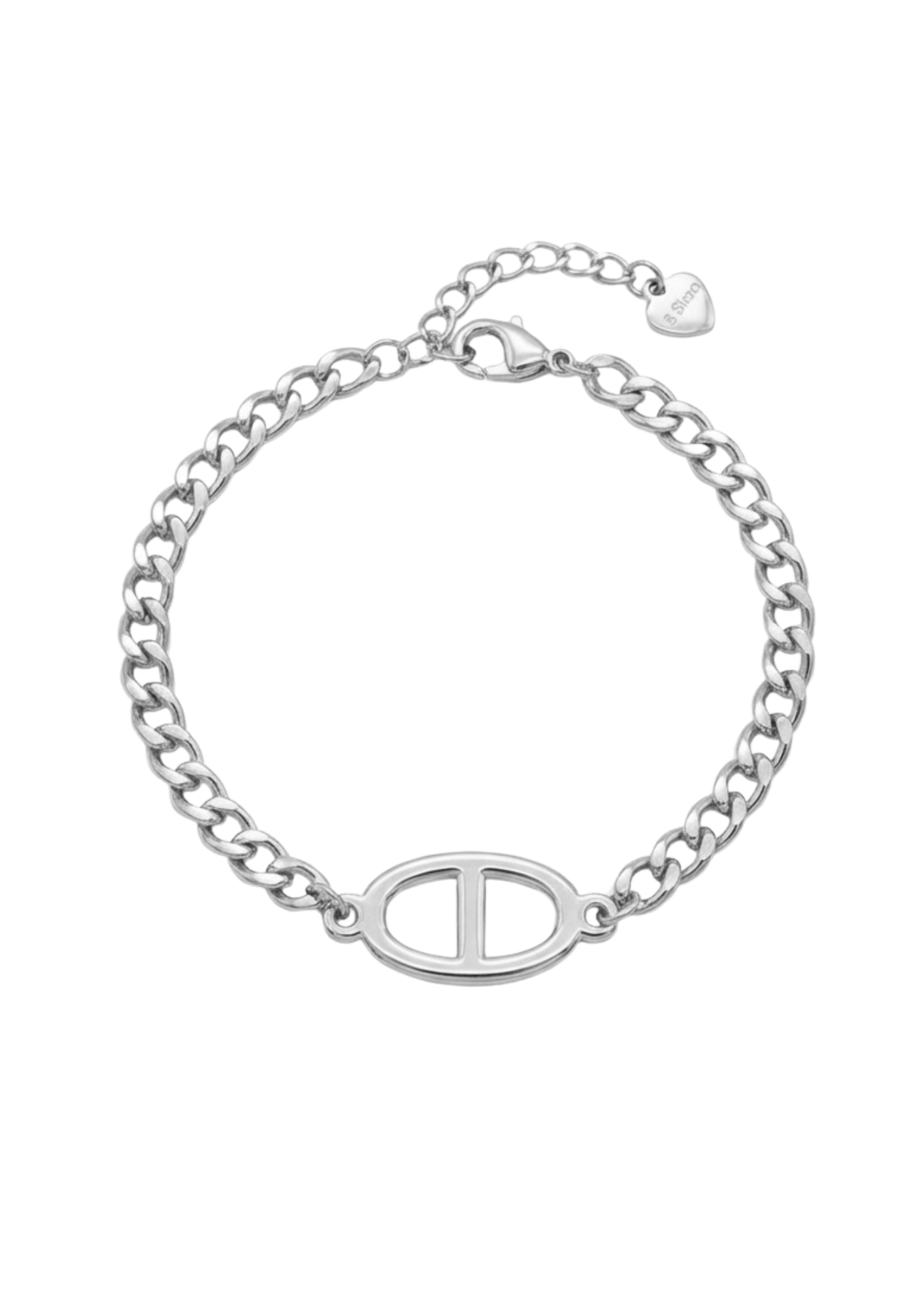 Bracelet Acier Inoxydable Gourmette Ovale