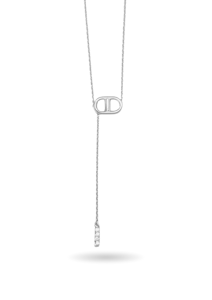 Collier Acier Inoxydable Ovale avec Barre