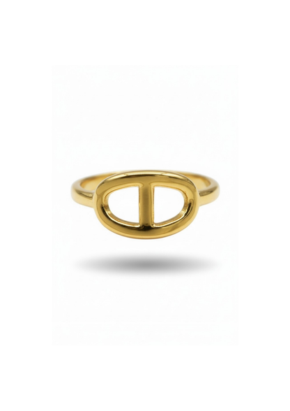 Bague Acier Inoxydable Ovale