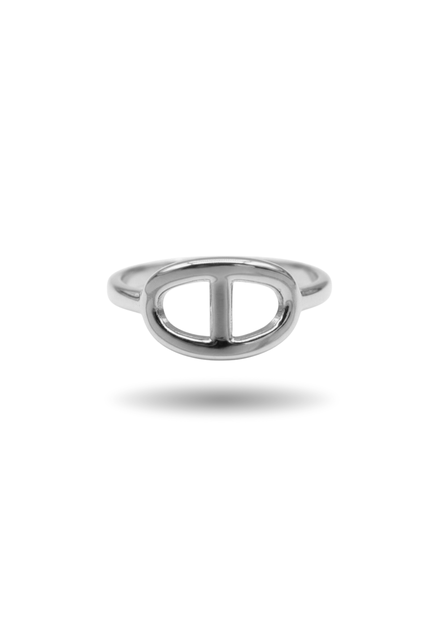 Bague Acier Inoxydable Ovale