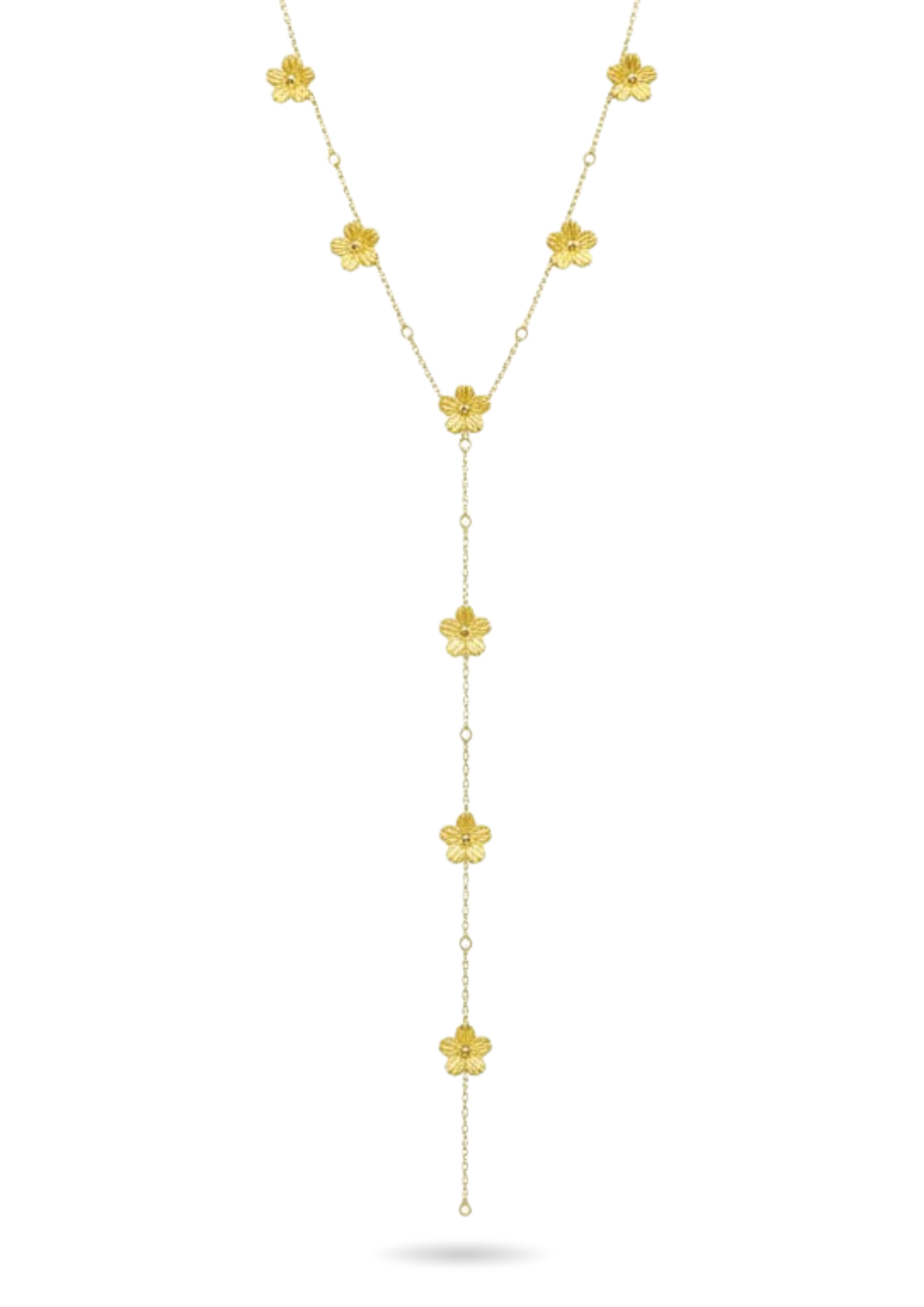 Collier Y Acier Inoxydable Fleur