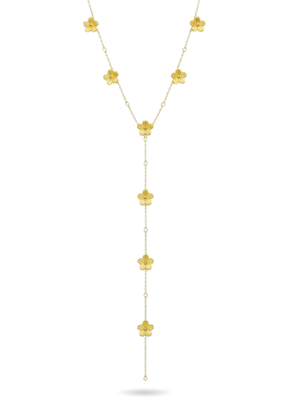 Collier Y Acier Inoxydable Fleur