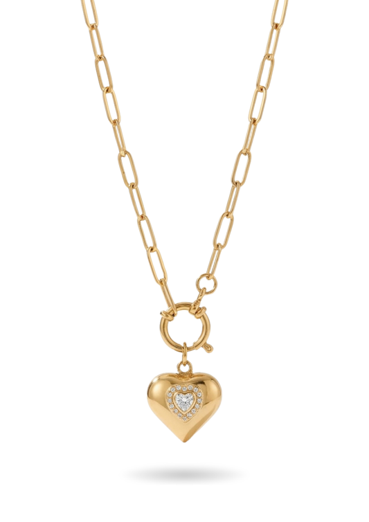 Collier Acier Inoxydable coeur Margaux