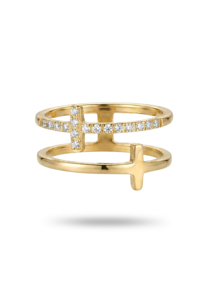 Bague Acier Inoxydable Croix