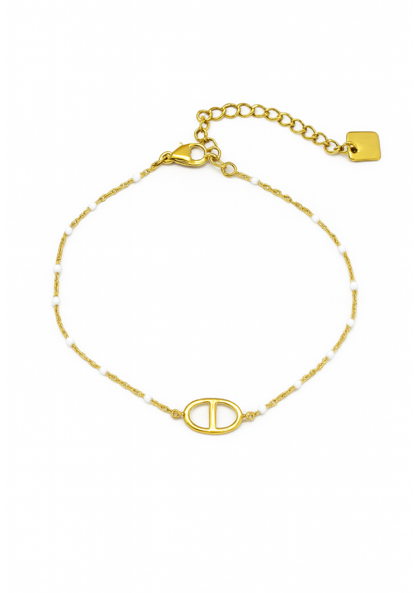 Bracelet Acier Inoxydable Ovale Perle