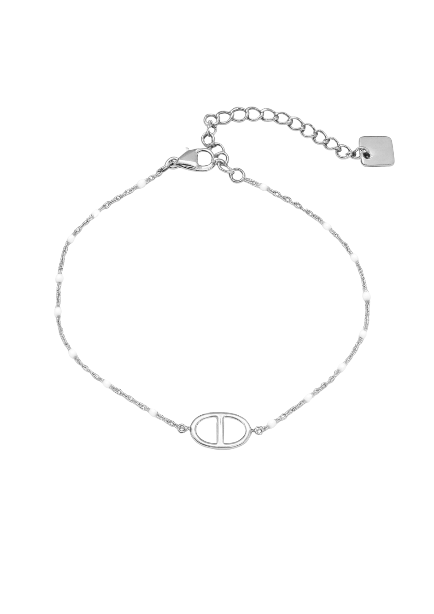 Bracelet Acier Inoxydable Ovale Perle