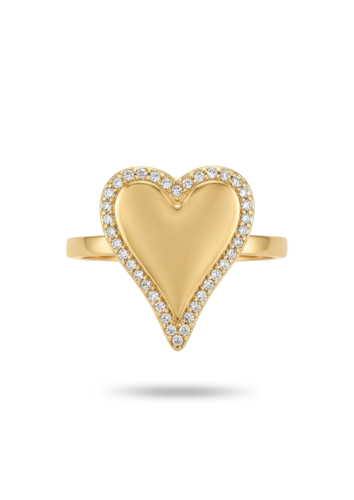 Bague Acier Inoxydable Cœur
