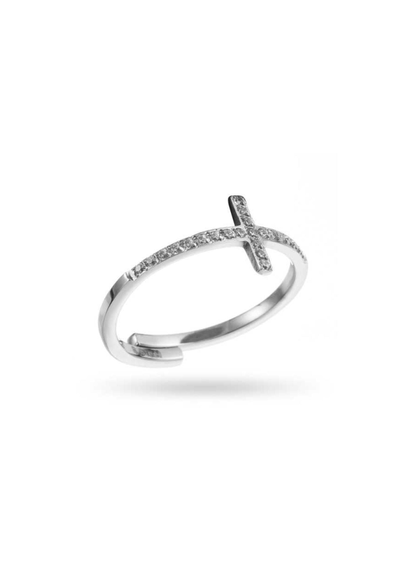 Bague Acier Inoxydable Croix