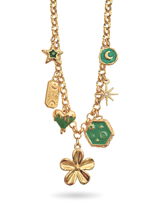 Collier Charms Vert