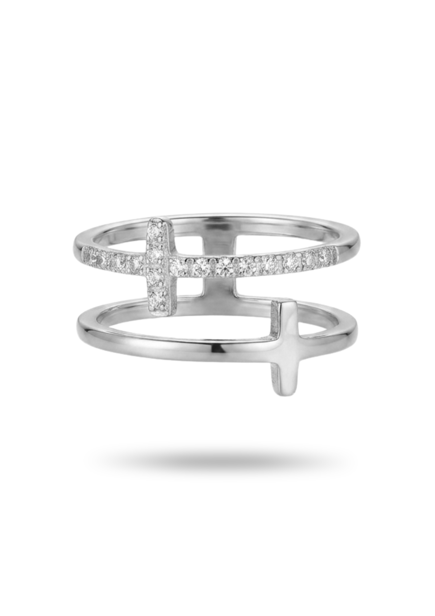 Bague Acier Inoxydable Croix