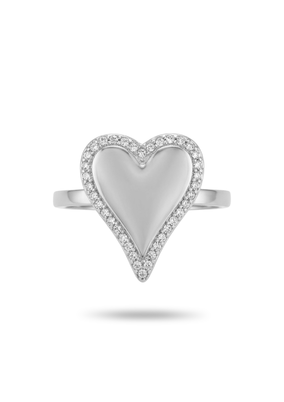 Bague Acier Inoxydable Cœur